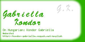 gabriella kondor business card